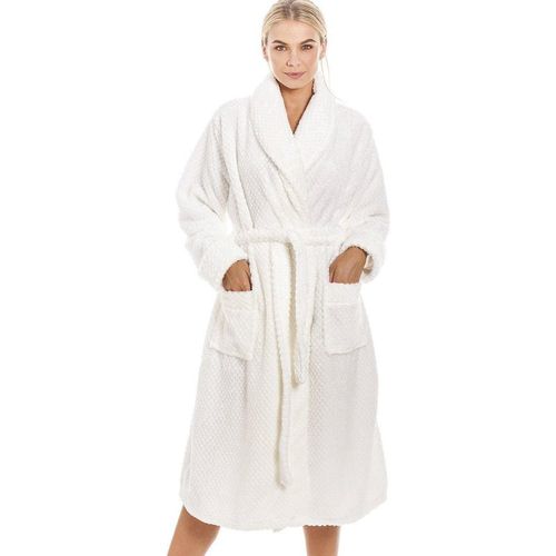 Supersoft Honeycomb Textured Shawl Collar Bathrobe