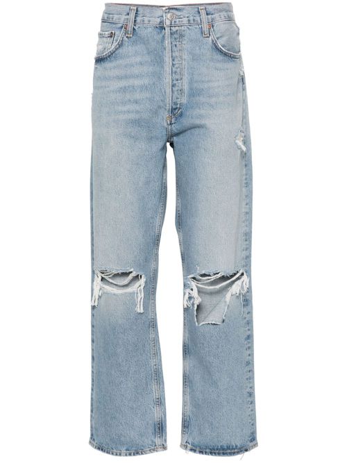 Mid-rise loose-fit jeans - Blue