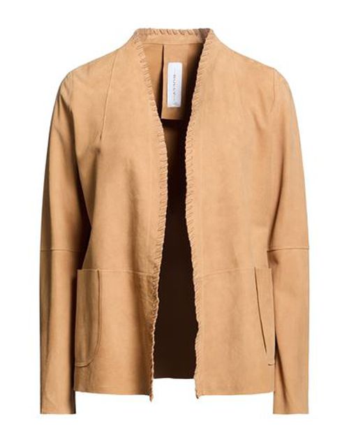 Woman Jacket Camel Size 4 Leather