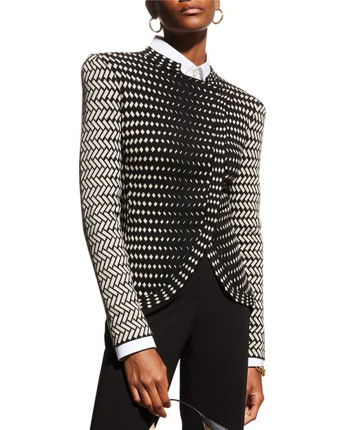 Knit Jacket w/ Asymmetrical Overlap