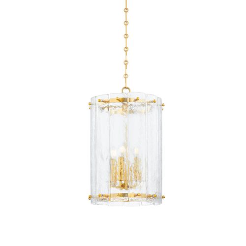 Vintage Polished Brass Six Light Lantern from the Rio Collection