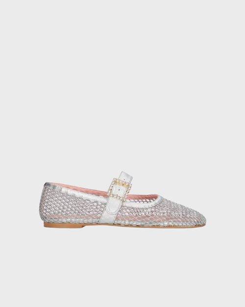 Pretty Ballerinas Ballerina Faye Mesh Silver EUR