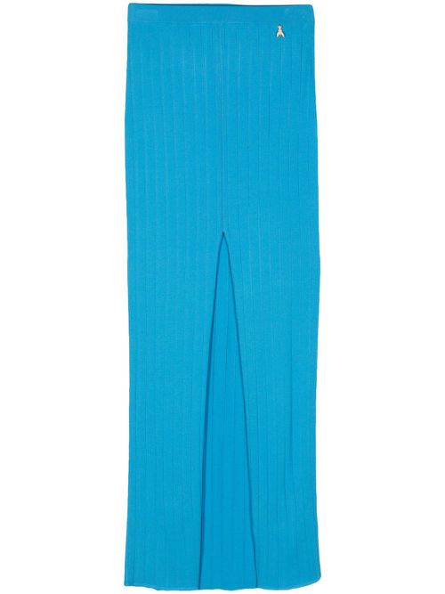 Ribbed maxi skirt - Blue
