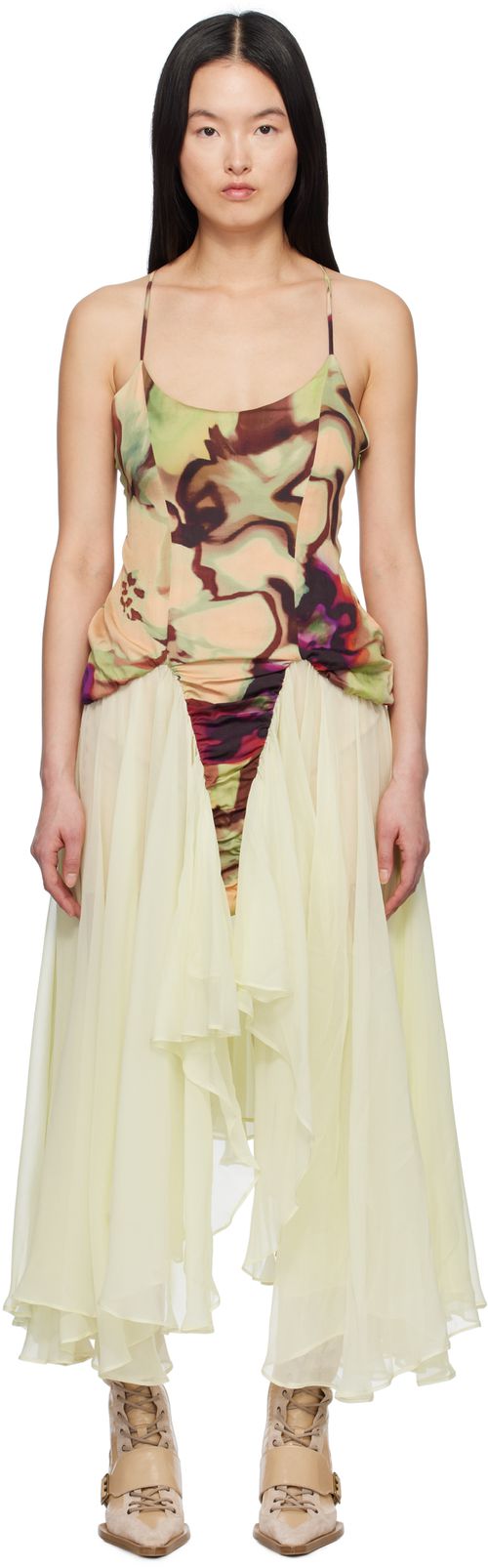 Collina Strada | Collina Strada Green Magnolia Maxi Dress | Realry