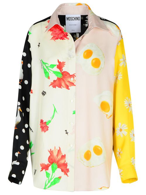 Patchwork Multicolor Silk Shirt