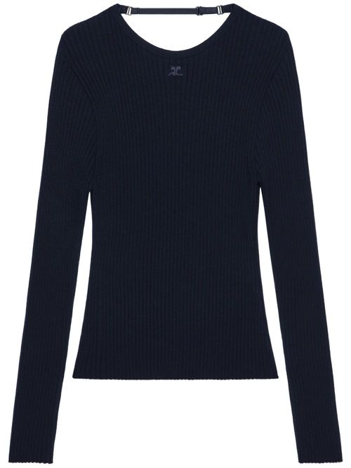 Strap-detail jumper - Blue
