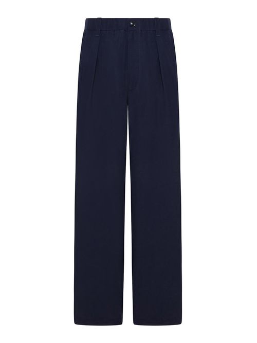Wide-Leg Tailored Linen Trousers