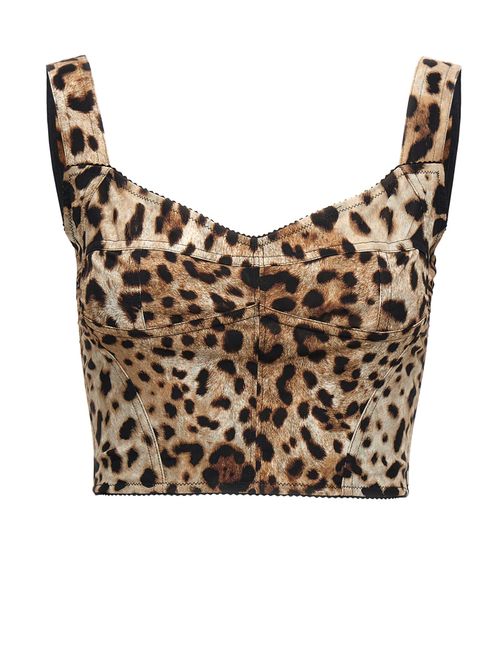 Leopardo Bustier Top — Multicolor