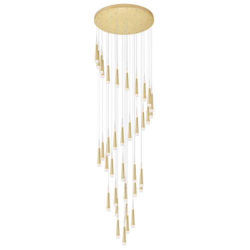 Satin Gold LED Pendant from the Andes Collection