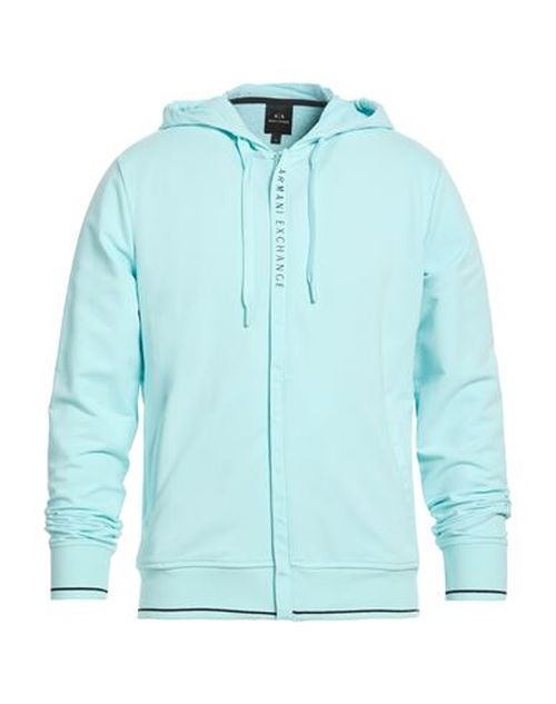 Man Sweatshirt Turquoise Size S Cotton, Elastane