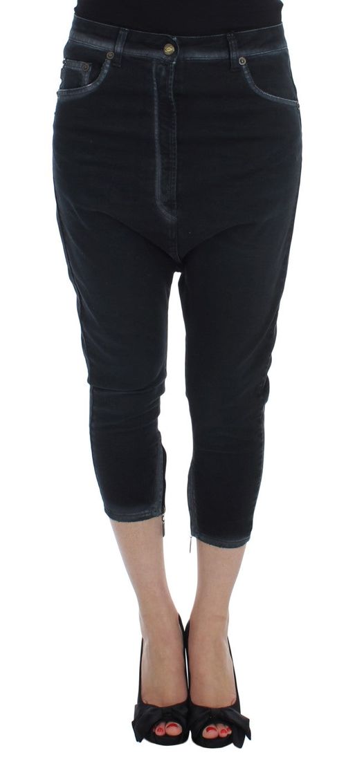 Cotton Stretch Baggy Jeans — Blue
