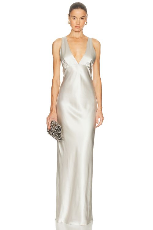 NILI LOTAN Bionca Dress in Pearl - Ivory. 0 also , 4