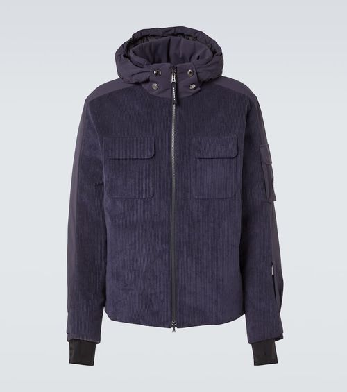 Cobe-D down-paneled ribbed-knit ski jacket