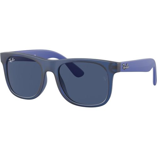 Ray - Ban Kid Ray - Ban RJ9069S JUNIOR JUSTIN 706080 Sunglasses Injected Blue Blue Squared Norma