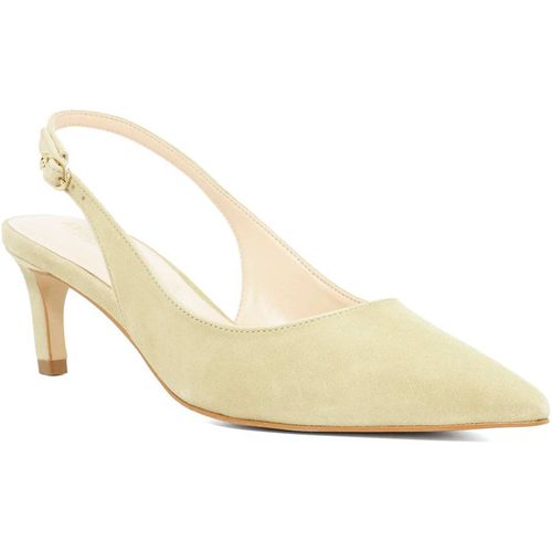 Dune London Womens Ladies Celinna - Pointed Toe Kitten Heel Court Shoes - Green Suede -  UK