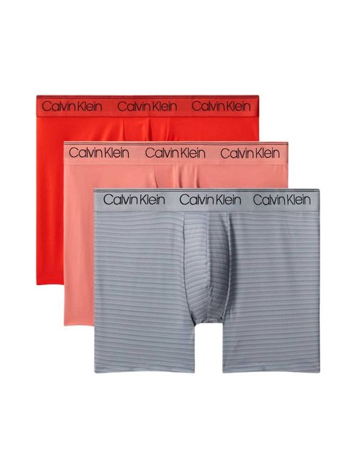 Men's 3-Pack Micro Stretch Boxer Briefs In Molten/sleet/crabapple