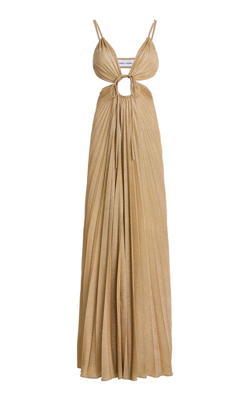 Deity Pleated Chiffon Maxi Dress - Moda Operandi
