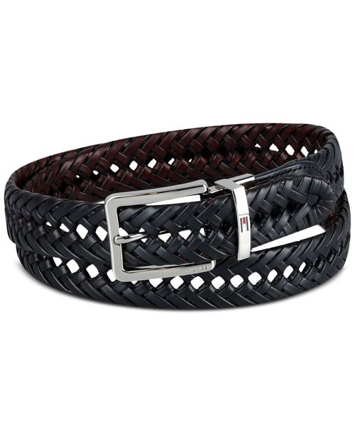 Men's Reversible Lace Logo Belt - Black/Brown