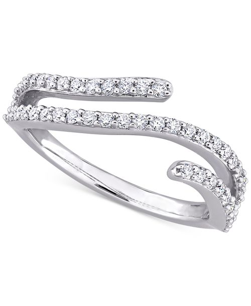Moissanite Wrap Statement Ring (1/2 ct. t.w.) in Sterling Silver - Silver