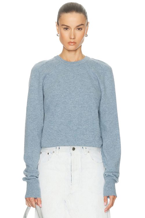 Maison Margiela Crewneck Sweater in Blue - Baby Blue. XS also in