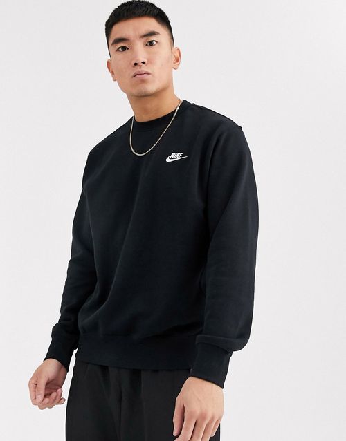 Club unisex crew sweatshirt in black