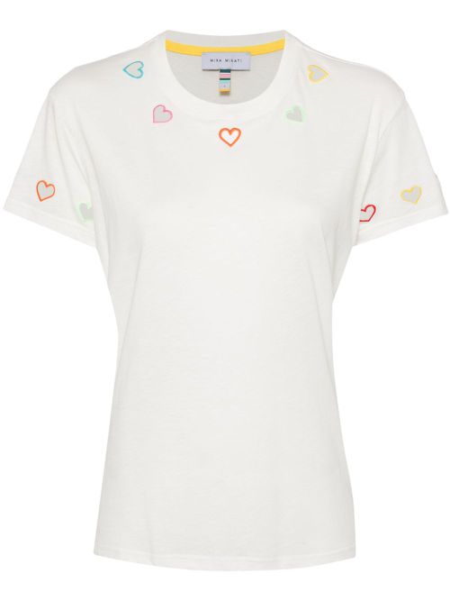 Cut-out heart T-shirt - White