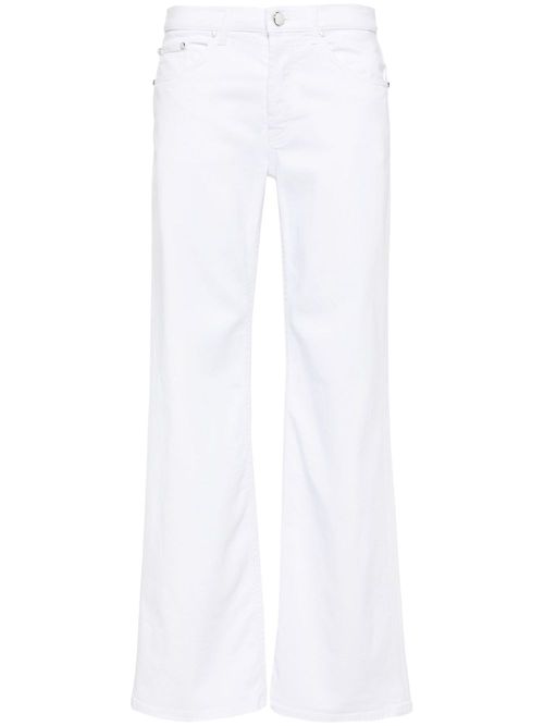 Jacklyn mid-rise wide-leg jeans - White