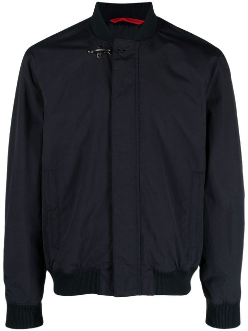 Gancini-buckle bomber jacket - Blue