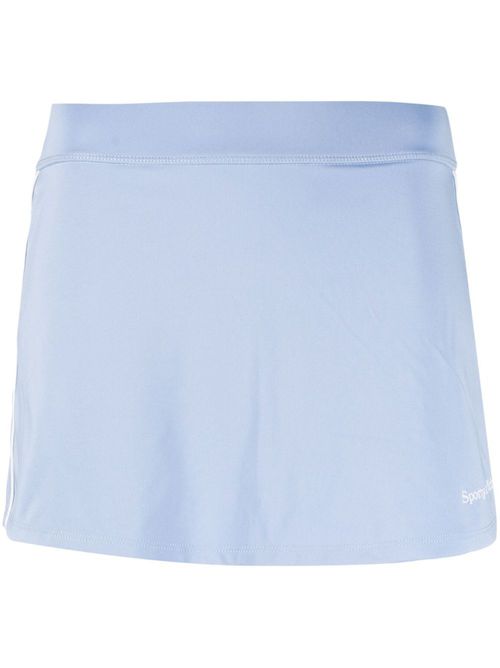 스포티 앤 리치 여성 logo-print elasticated-waistband miniskirt - Blue SK932HY