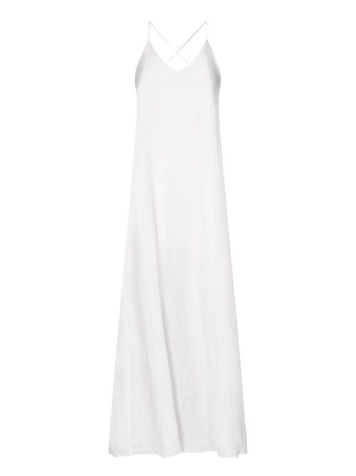 Cross-back slip dress - White