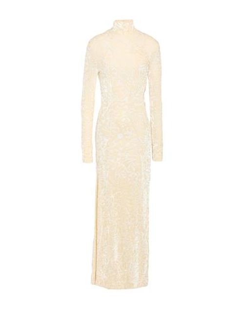 Woman Maxi dress Cream Size 4 Viscose, Polyamide, Elastane