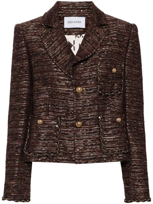 Tweeded blazer - Brown