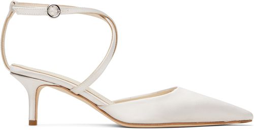 Aeyde Off-White Salome Satin Heels