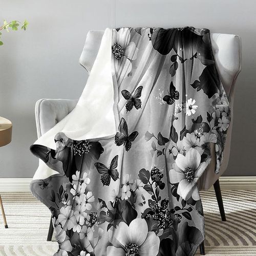 1pc Of fluffy flannel air conditioner plush blanket, comfortable thick blanket, soft and comfortable nap blanket suitable for sofa bed, bedroom (70cm
