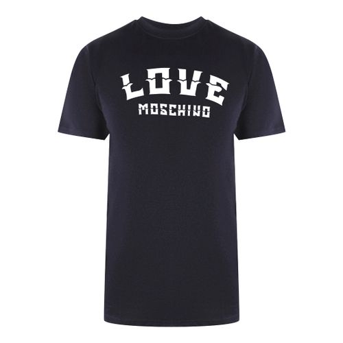 Love Moschino Bold Logo Navy Blue T-Shirt - Navy