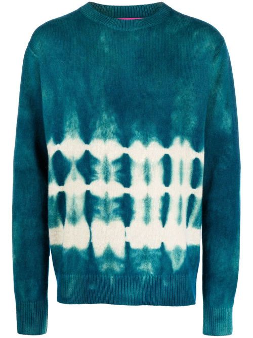 Tie-dye cashmere jumper - Blue