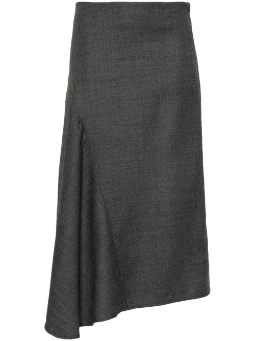 Wool midi skirt - Grey