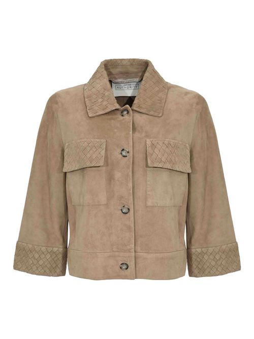 Karis Weaved Suede Jacket Vanilla