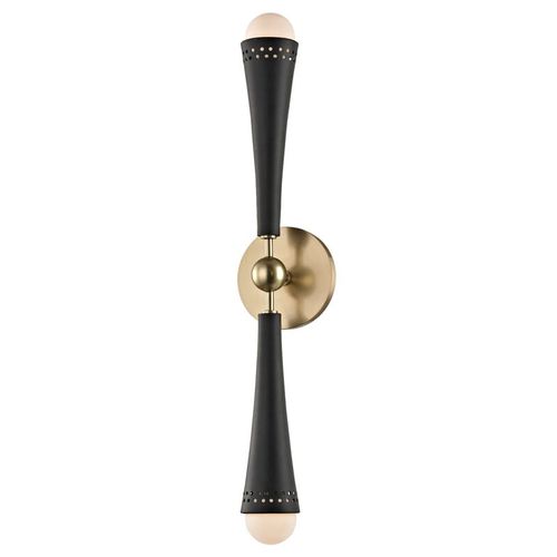Tupelo 2-Light 23" Wall Sconce in Aged Bra