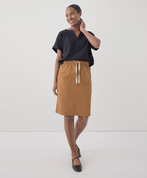 Women's Camel Daily Twill Skirt