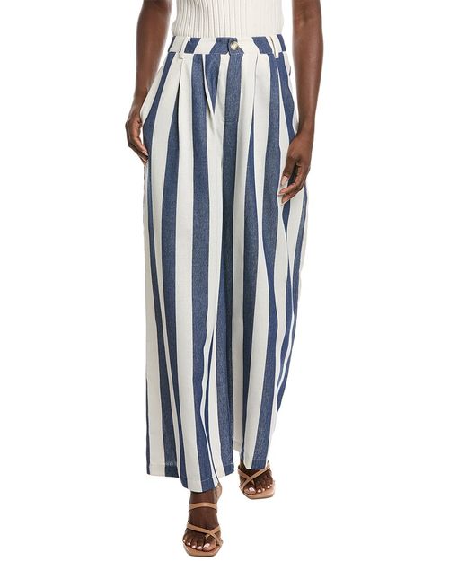Stripped Wide Leg Pant