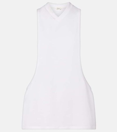 Cotton-blend jersey tank top