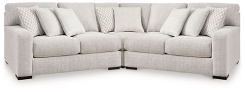 Larce 3-Piece Performance Fabric Sectional, Stone