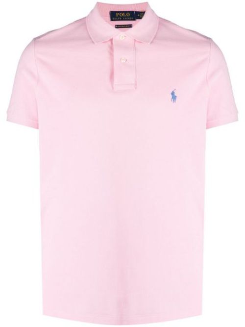 Embroidered-logo short-sleeved polo shirt