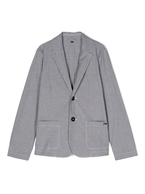 Houndstooth single-breasted blazer - Blue