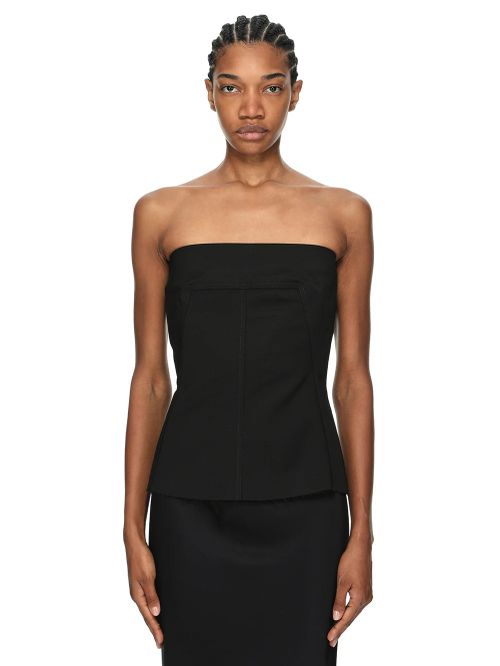 Strapless Bustier Tank Top — Black