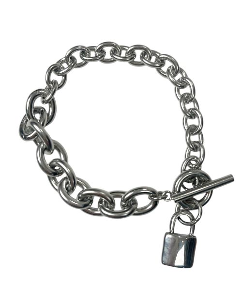 sk8errock 남성 Lock Ovallink Toggle Surgical Steel Bracelet 