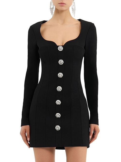Women's Annaleigh Diamanté Minidress - Black