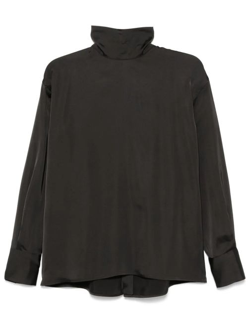 Satin Shirt — Black