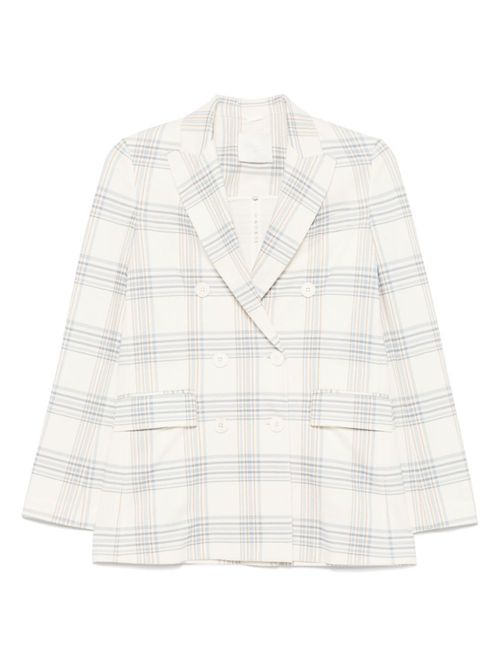 Light Beige Checked Blazer